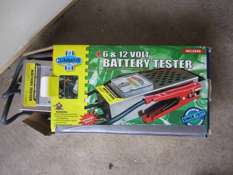 6 and 12 volt battery tester...