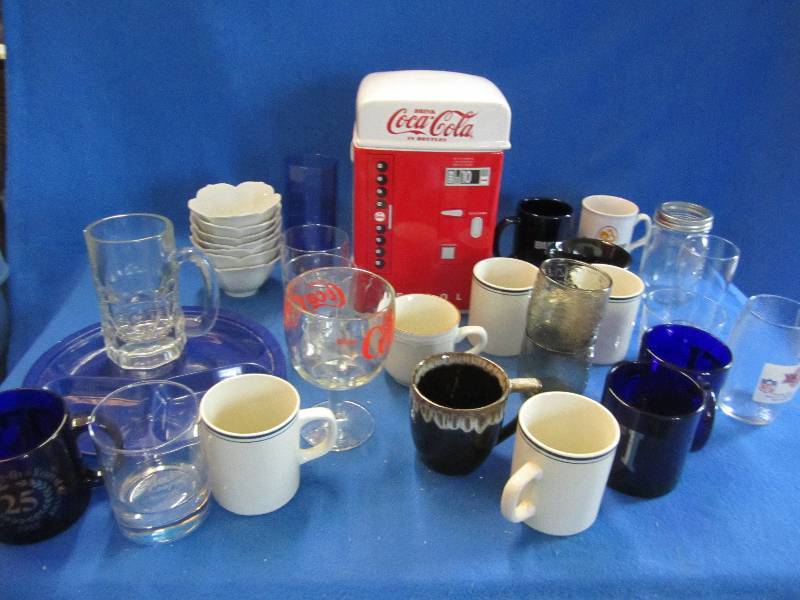 Lot of glassware and Coca - Cola gl...