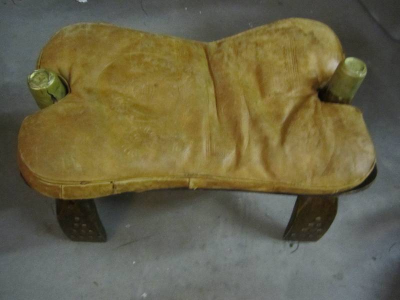 Vintage saddle stool...
