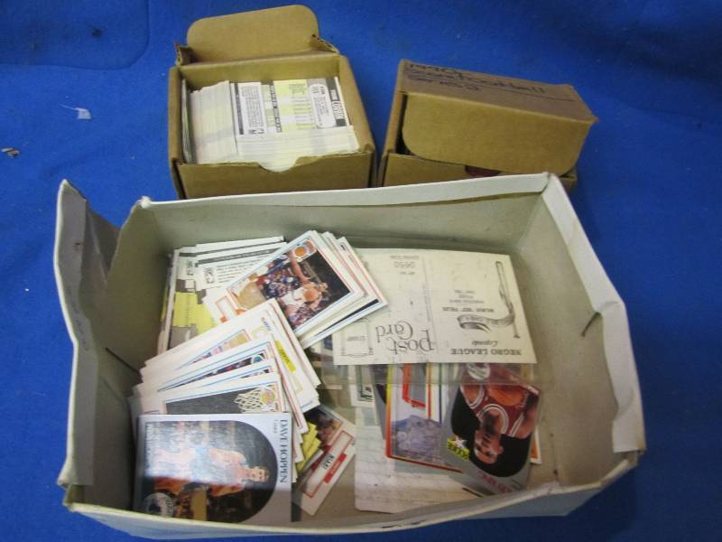 Box of sports cards...