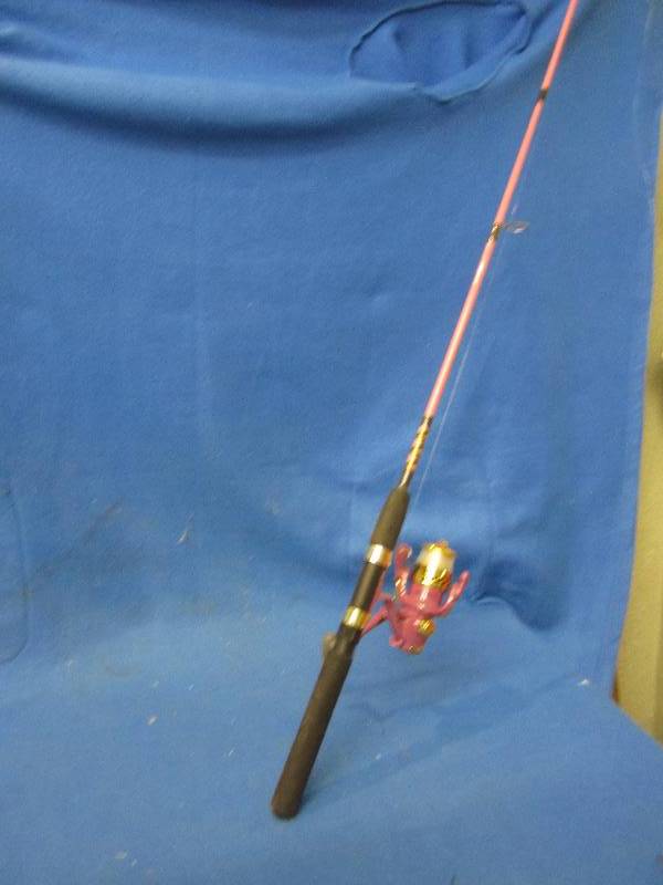 Pink fishing rod and reel...