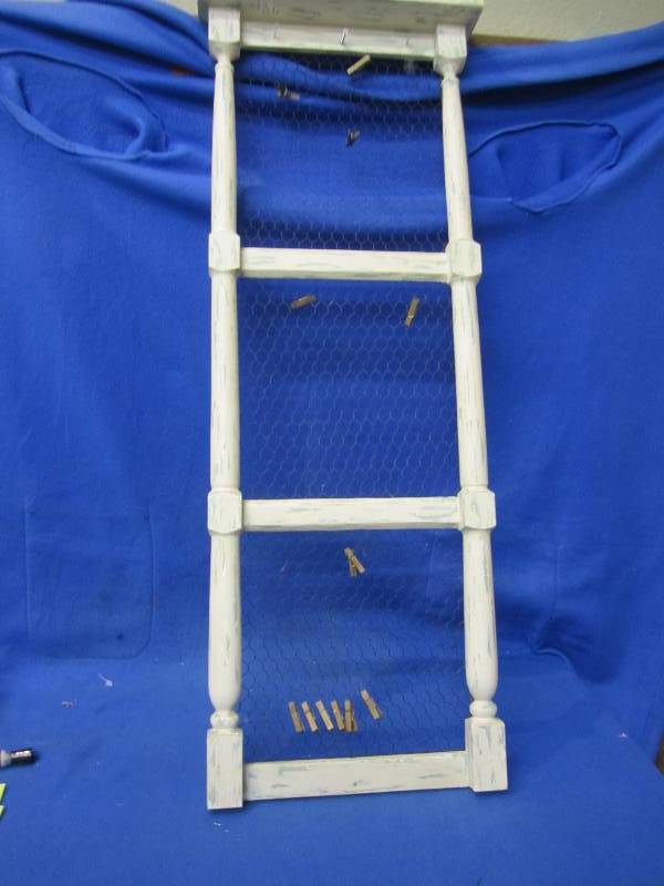 Wall display with chicken wire back...