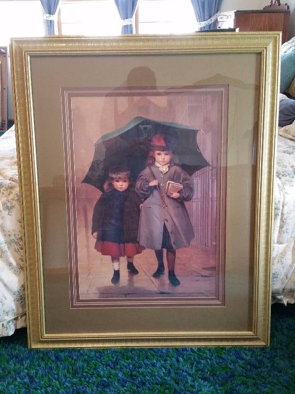 lot 53 image: Large Framed Matted Art