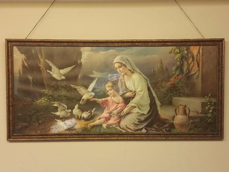 lot 61 image: Stunning, Large Vintage Religious Artwork