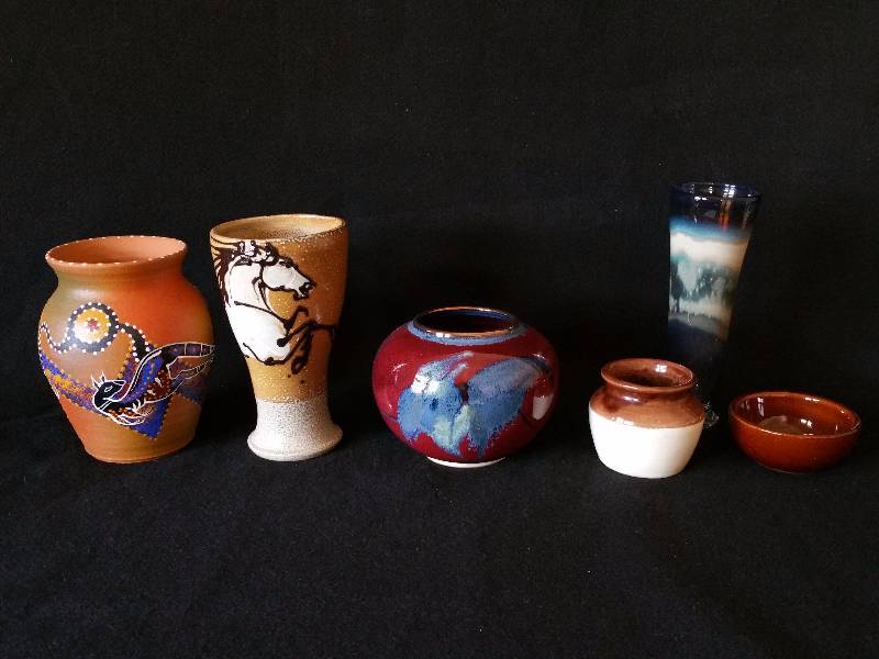 lot 81 image: Group of Signed Pottery