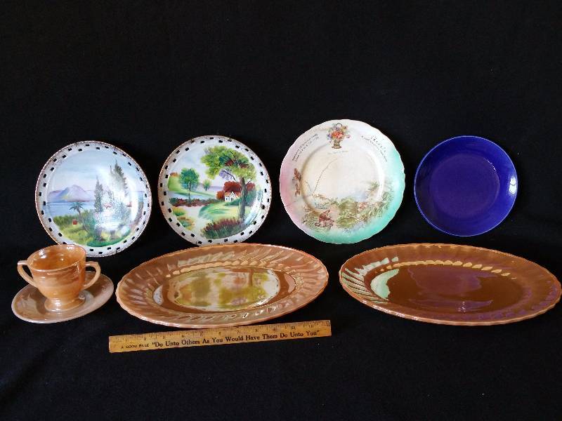 lot 90 image: Fire King, 1923 Plate, Pierced Plates, Etc.