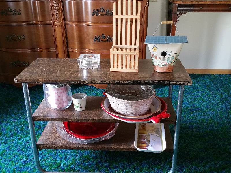 lot 217 image: Vintage Shelving w Everything Included