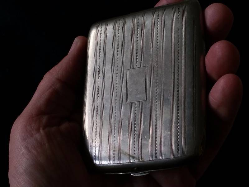 lot 223 image: Victorian  Art Deco Nickel Silver Cigarette Holder