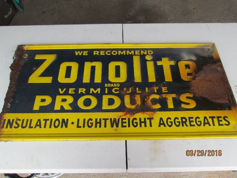 lot 150 image: Zonolite Insulation Sign