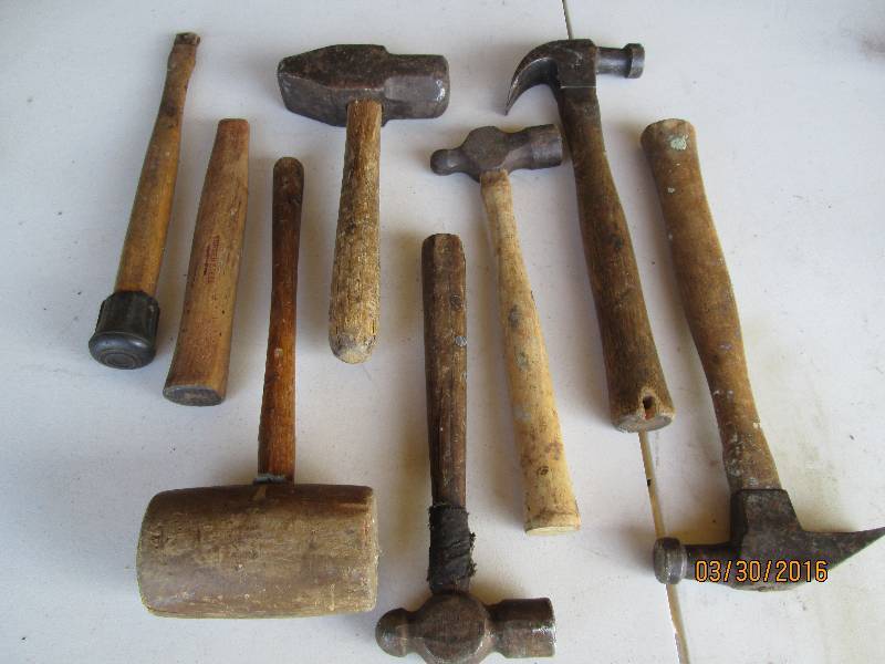 lot 163 image: 6 Old Hammers