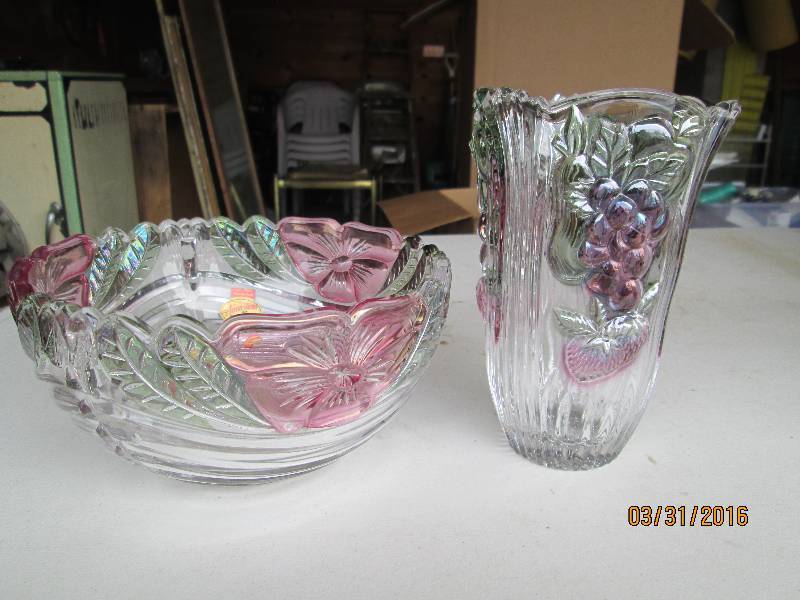 Vintage Lead Crystal Bowl / Anna Hutte Bleikristall Dated 