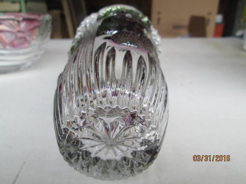 Vintage Lead Crystal Bowl / Anna Hutte Bleikristall Dated 