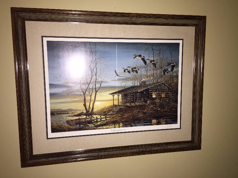 lot 1 image: Terry Redlin Evening Retreat  Ducks Unlimited Signed,