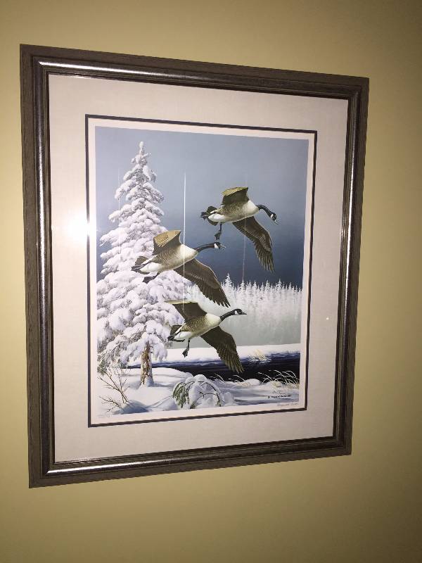 lot 5 image: Maynard Reece Limited Edition Print of Canadian Geese in Flight