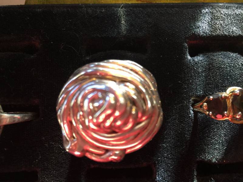 lot 15 image: 3 Artisian Made Sterling Rings