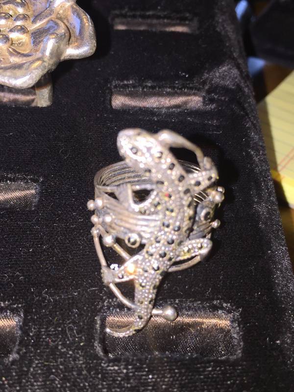 lot 18 image: 3 Artisian Made Sterling Rings