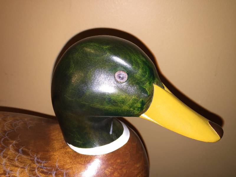 lot 75 image: Wooden Bird Factory Mallard Drake, C Benson 1987
