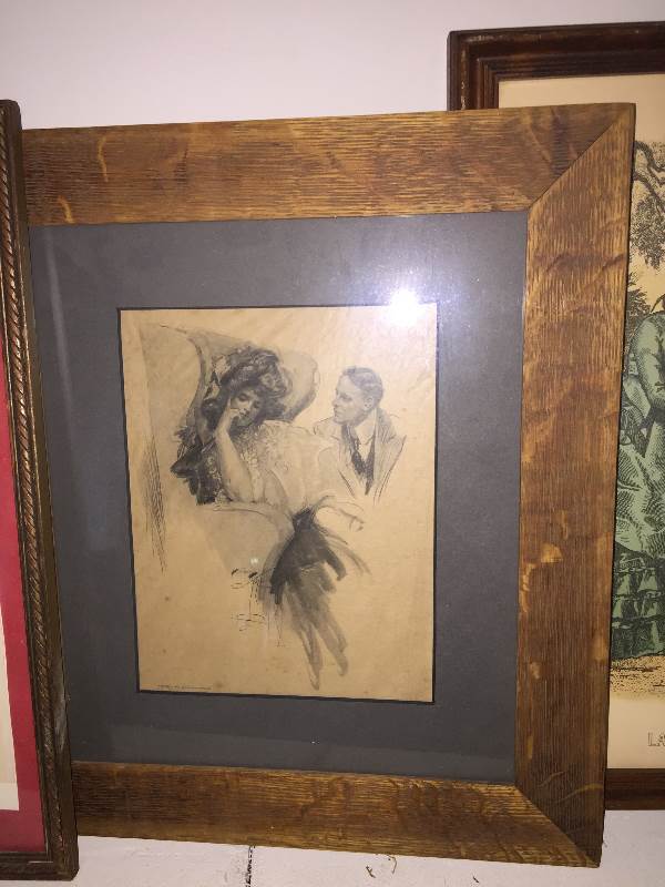 lot 90 image: Variety of 5 Collectible Framed Prints, Vintage and Antique