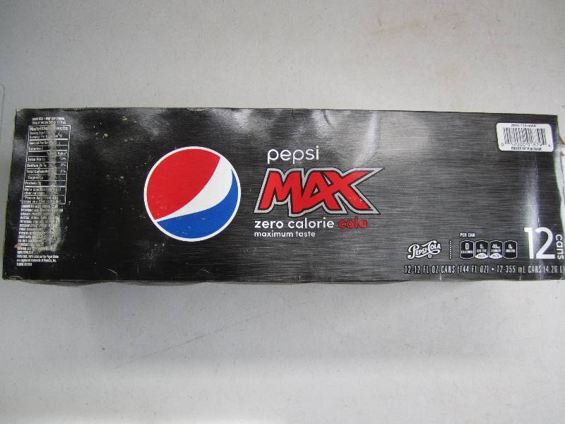 12 pack of pop  soda cans, package...