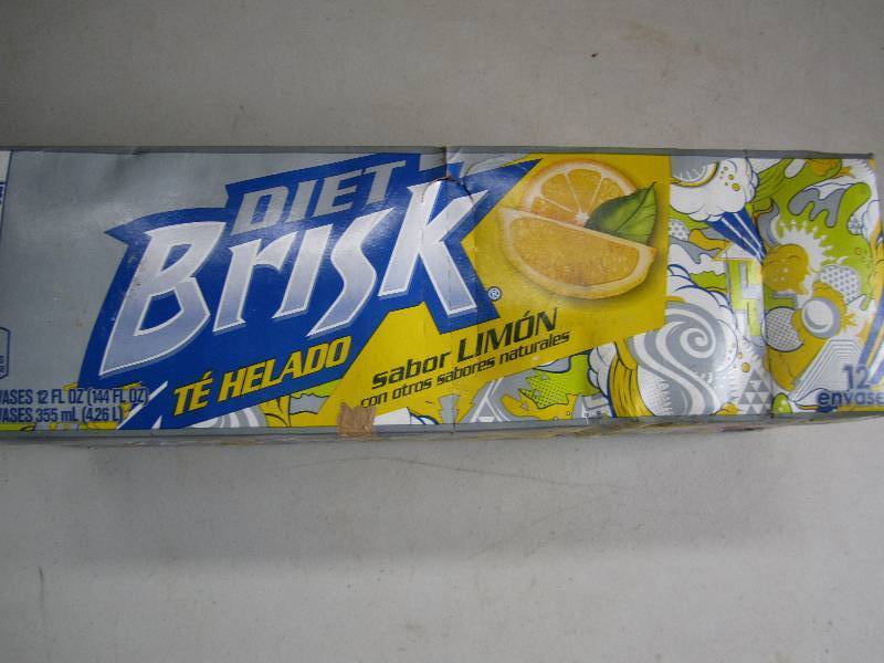 12 pack of pop  soda cans, package...