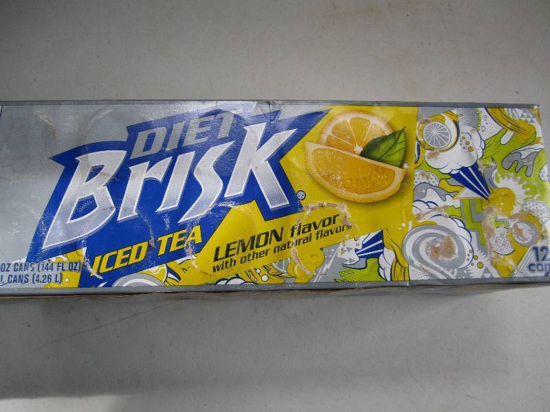 12 pack of pop  soda cans, package...