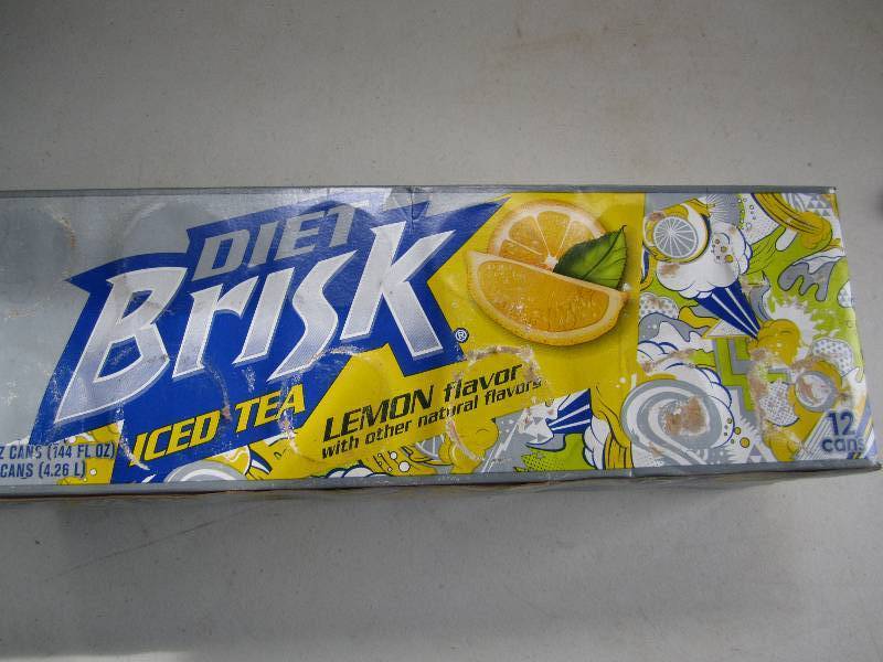 12 pack of pop  soda cans, package...