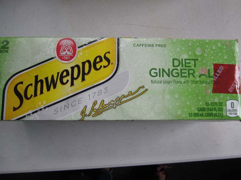 12 pack of pop  soda cans, package...
