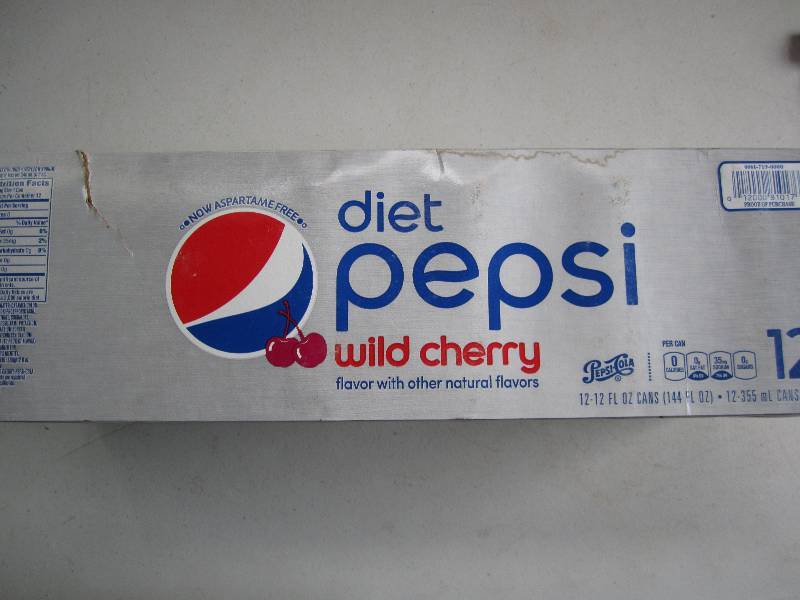 12 pack of pop  soda cans, package...