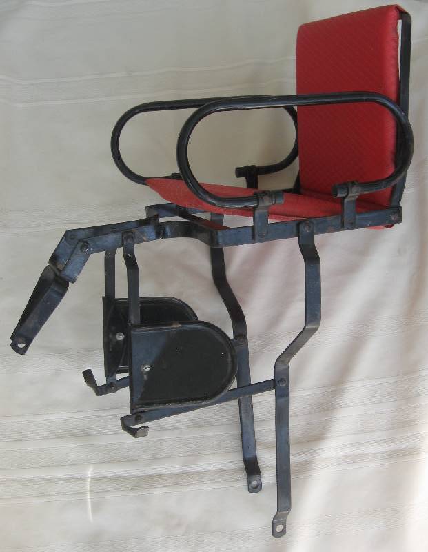 lot 48 image: Vintage Childs Bicycle Seat Rack - Wall Decor