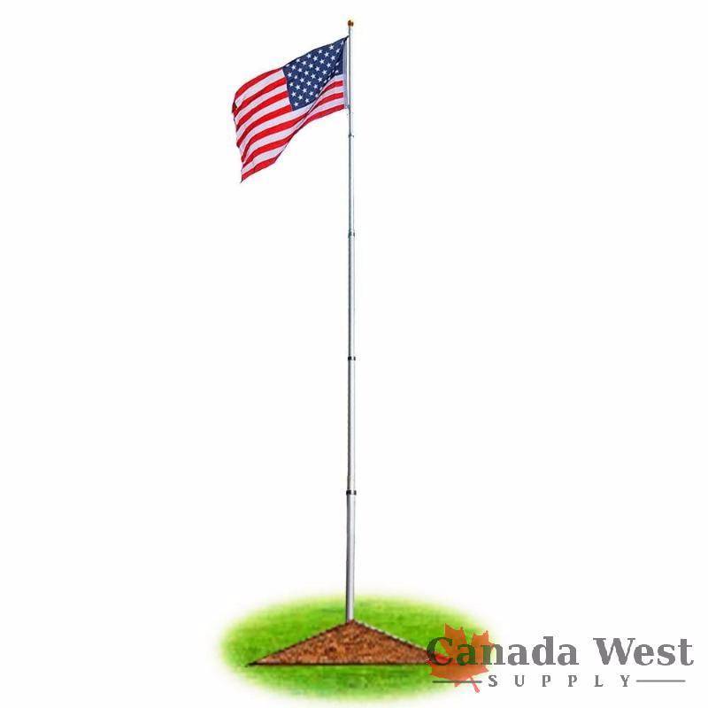 BRAND NEW 25 FT TELESCOPIC ALUMINUM FLAG POLE