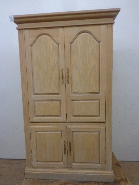 Solid Oak Entertainment Center By Hooker Furniture