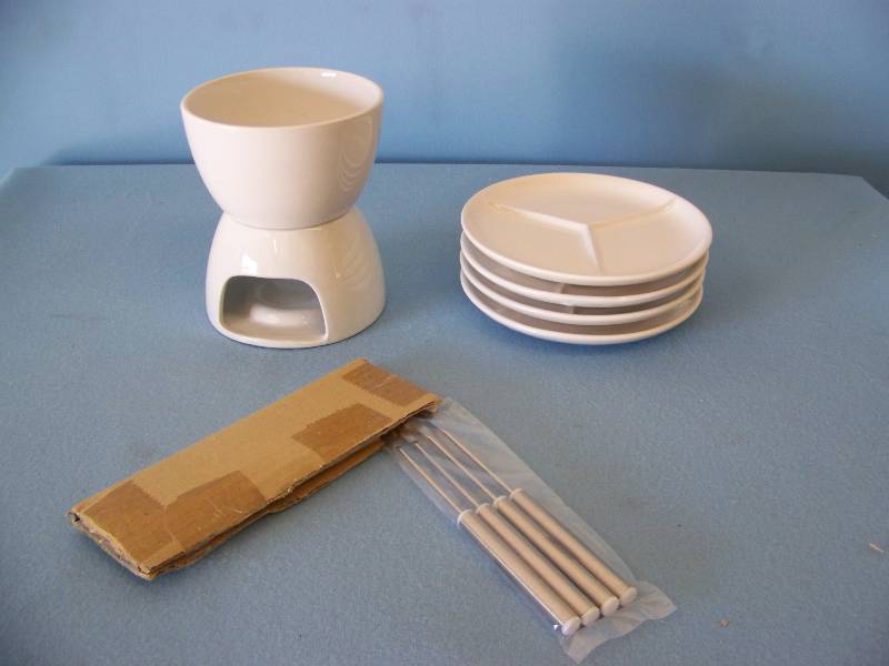 lot 45 image: (2) Crate & Barrel, 11-Piece Fondue Sets - BRAND NEW