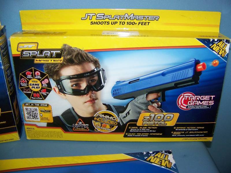 lot 13 image: (2) Splatball Shot Guns and (1) Splatball Pistol in Original Boxes