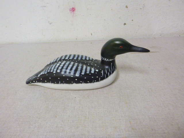 lot 62 image: Wildfowler Decoys Wooden Loon Decoy