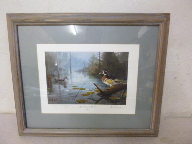 lot 65 image: Wood Duck Pond Framed and Matted Print
