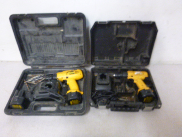 lot 78 image: 2 DeWalt Cordless 9.6 volt Drills