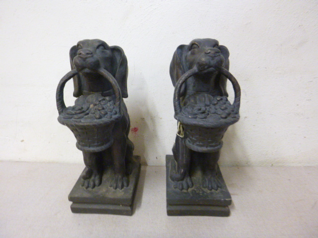 lot 79 image: 2 Dog GardenYard Figures