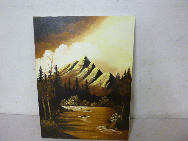 lot 101 image: Mountain Painting on Canvas