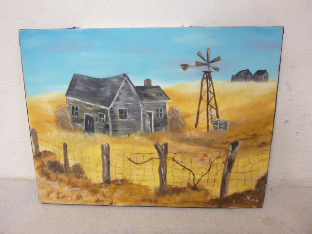 lot 102 image: Country Setting Painting on Canvas