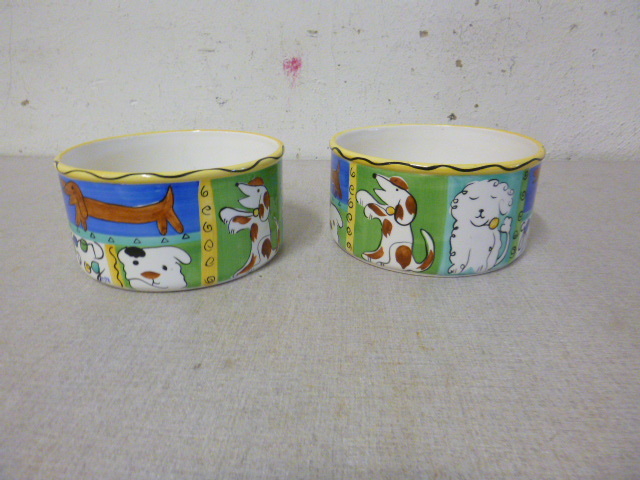 lot 158 image: 2 Large Pet Bowls