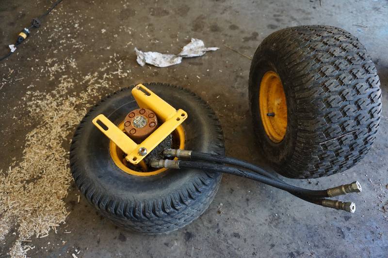 lot 13 image: Wright Stander Commercial Lawn Mower Rear Drive Wheels