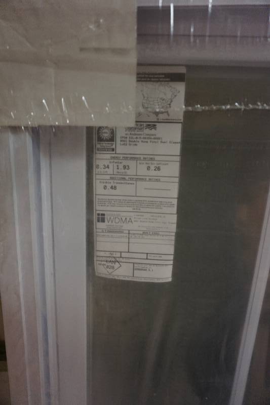 lot 17 image: American Craftsman By Anderson Vinyl Clad Double Hung Dual Glazed Window