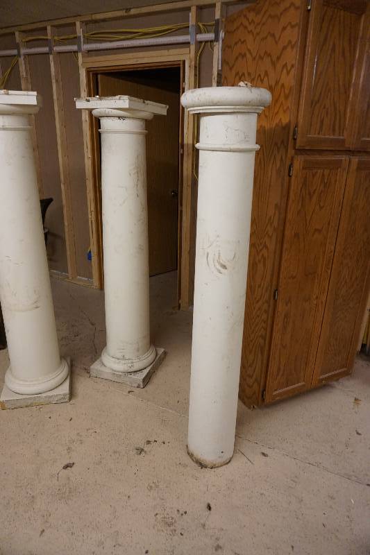lot 62 image: Set of 3 Decorative PVC Plastic Pillars