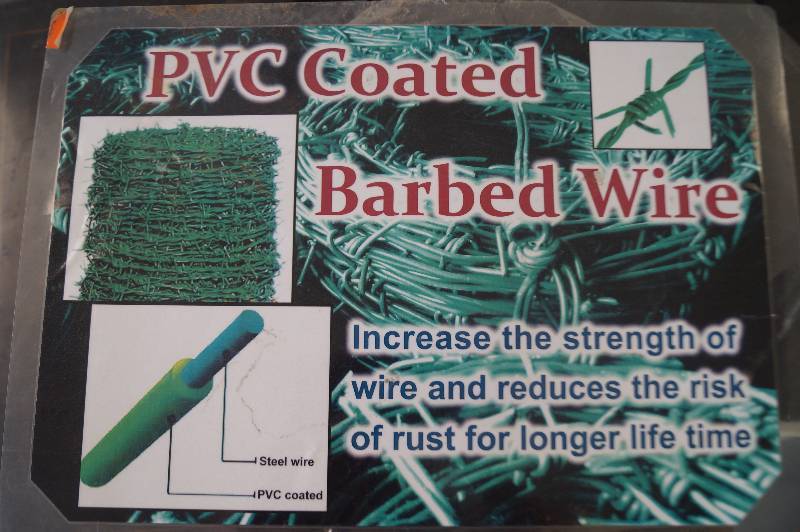 lot 42 image: PVC Coated Barb Wire