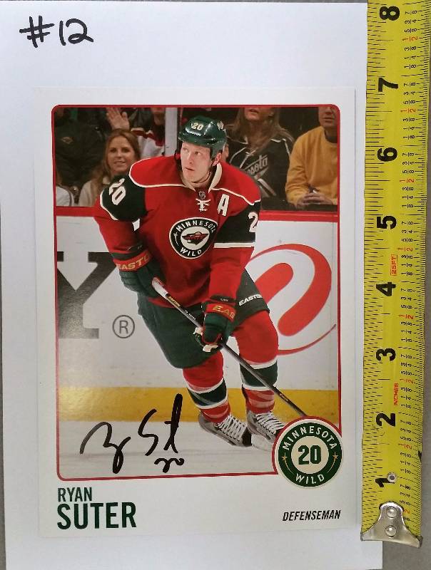 lot 12 image: Ryan Suter - MN Wild Autographed Photo