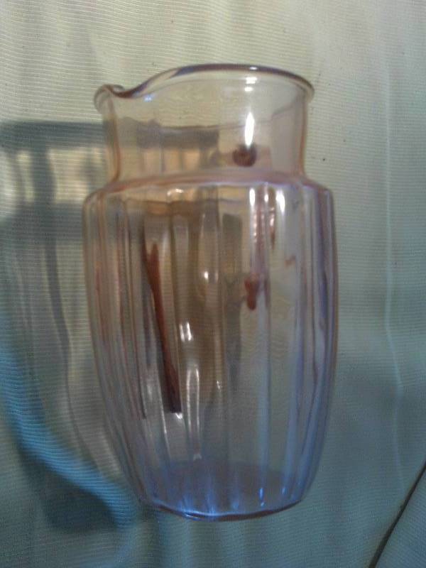 PINK DEPRESSION GLASS PITCHER