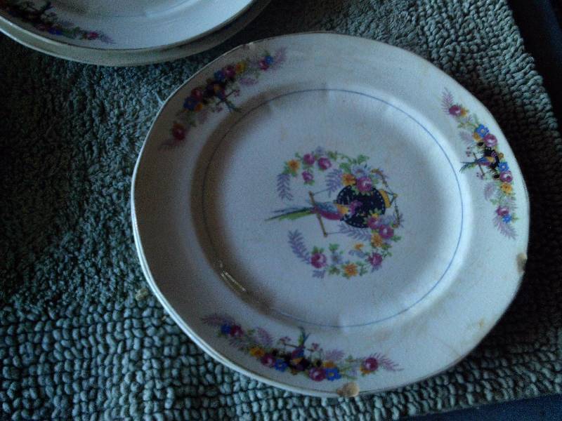 4 penn china plates 1 platter