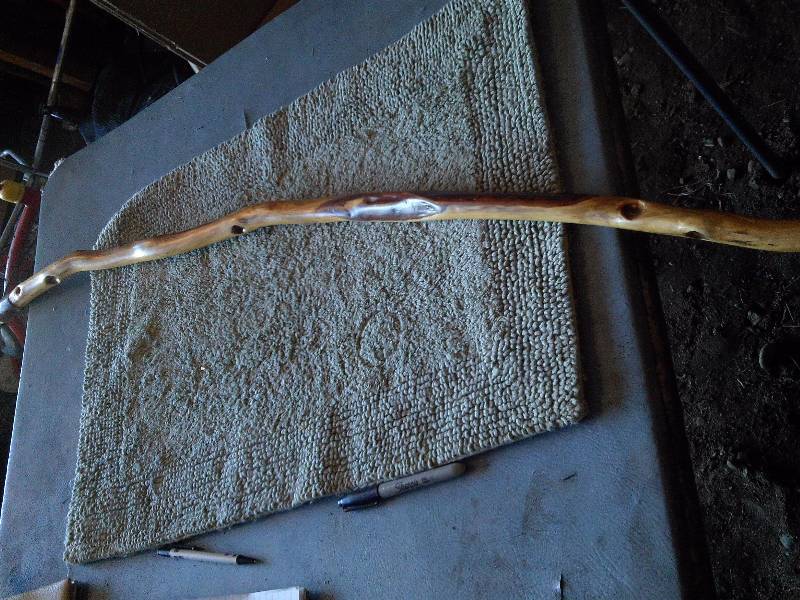 wooden walking stick