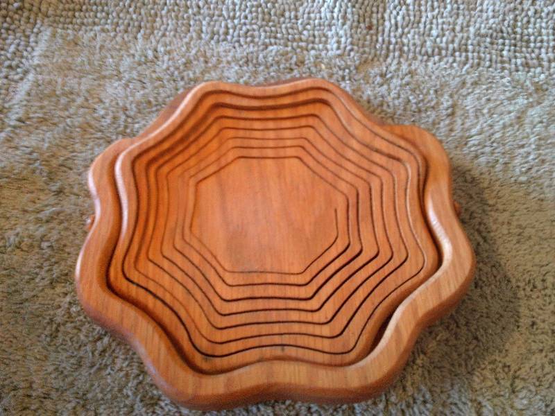 wooden fold up basket basket