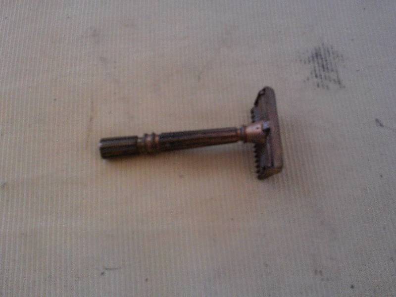 antique brass razor